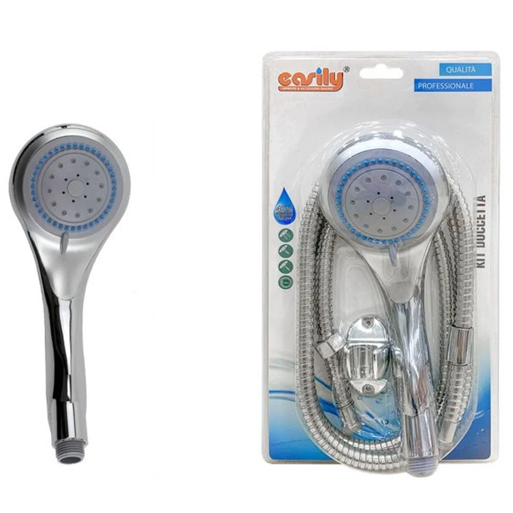 KIT BAGNO DOCCETTA DOCCINO SOFFIONE TONDO DOCCIA CON LACCIO 1,8 MT STAFFA 69039 - Cleafe