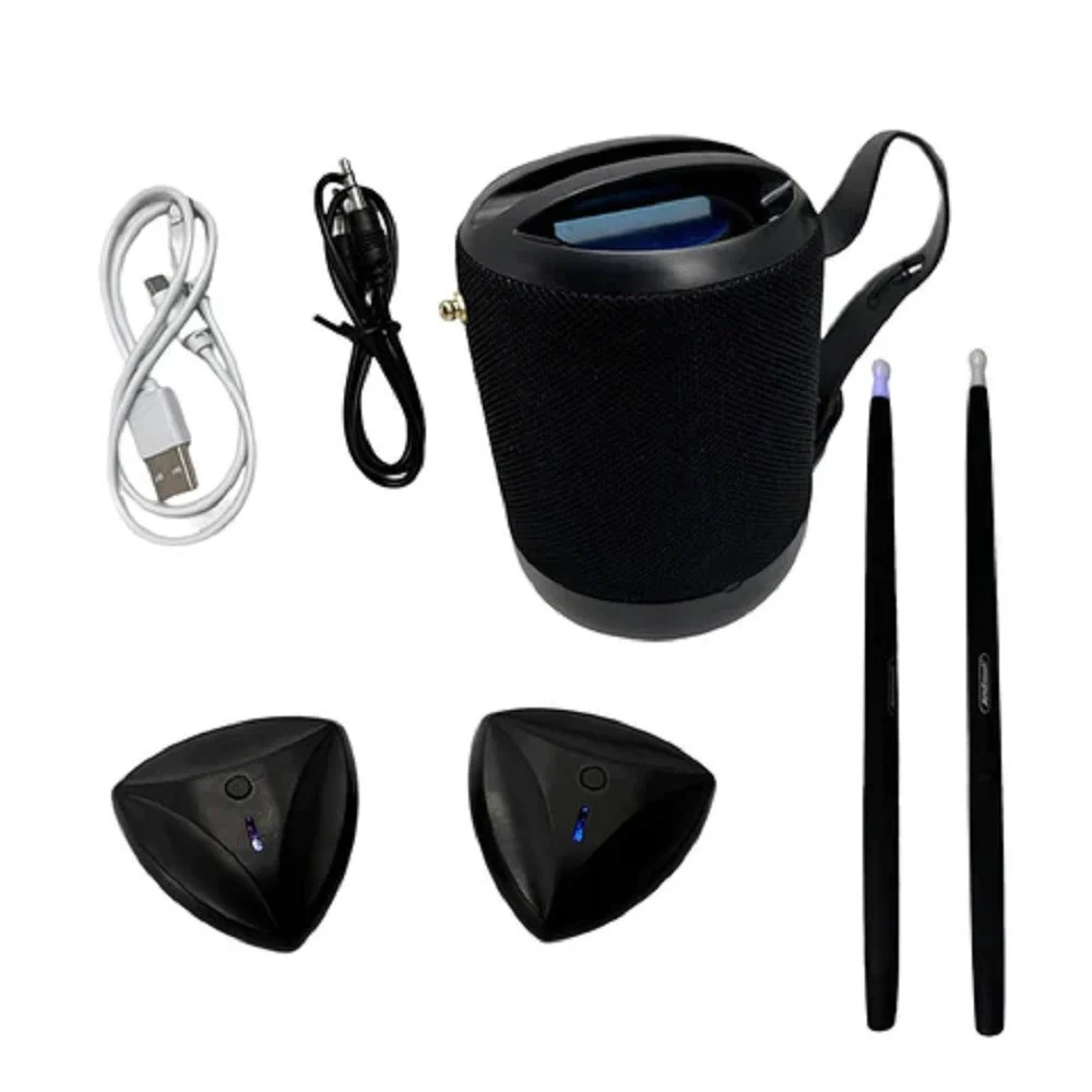 KIT BATTERIA WIRELESS BACCHETTE ALTOPARLANTE PORTATILE SENSORI A PEDALE Q-GU2P