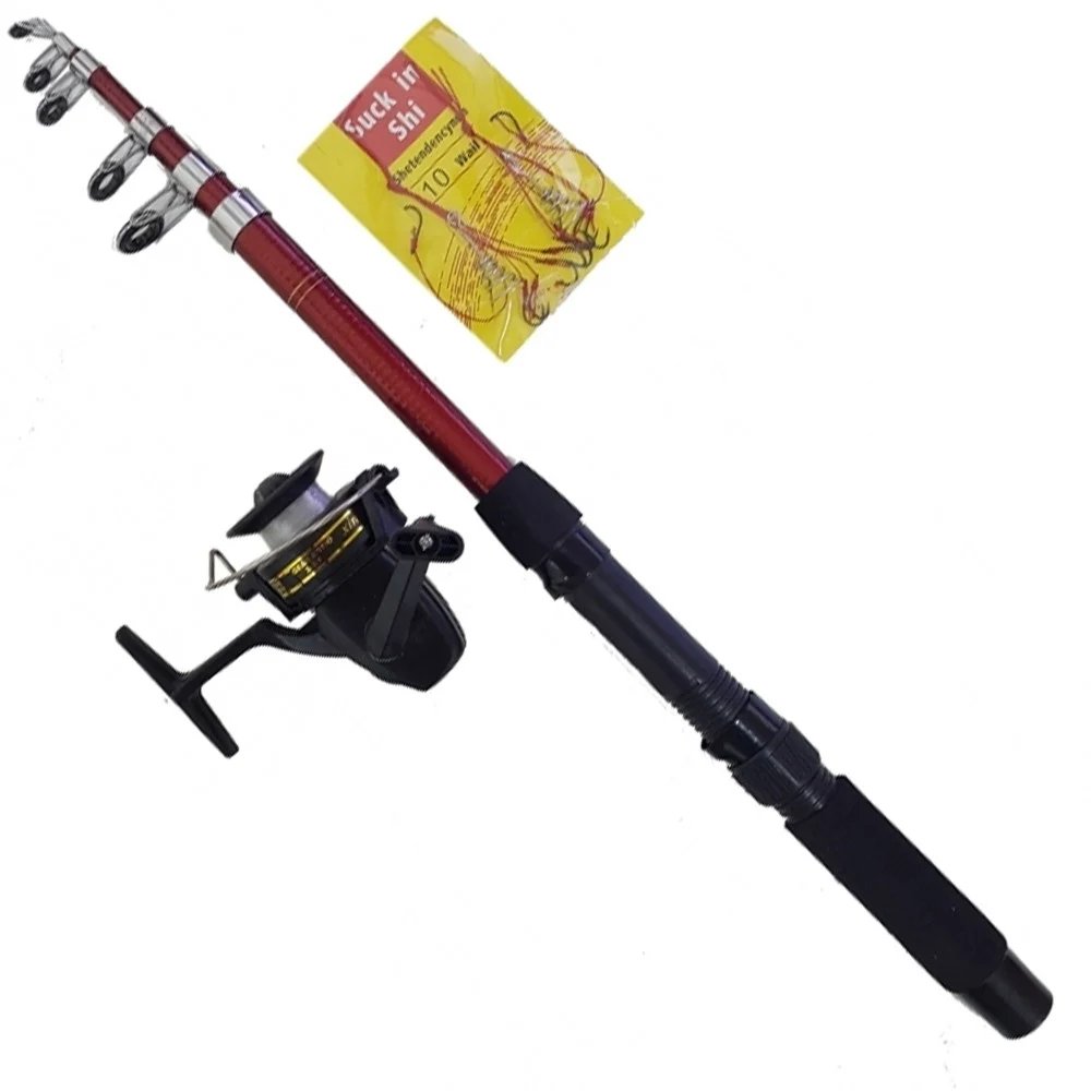 KIT CANNA DA PESCA ESTENSIBILE TELESCOPICA CON MULINELLO S71000 LENZA 10 AMI - TrAdE Shop Traesio