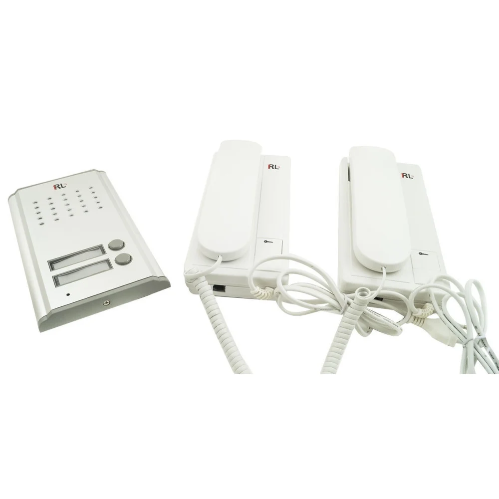 KIT CITOFONO BIFAMILIARE CORNETTA PULSANTE APRI CANCELLO 2 CITOFONI RL3208AA - TrAdE Shop Traesio