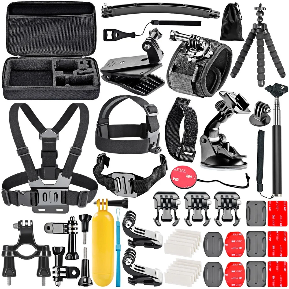 KIT CON 36 ACCESSORI PER GOPRO HERO GO PRO SJ4000 SJ5000 SJ6000 ACTION CAM SPORT - TrAdE Shop Traesio