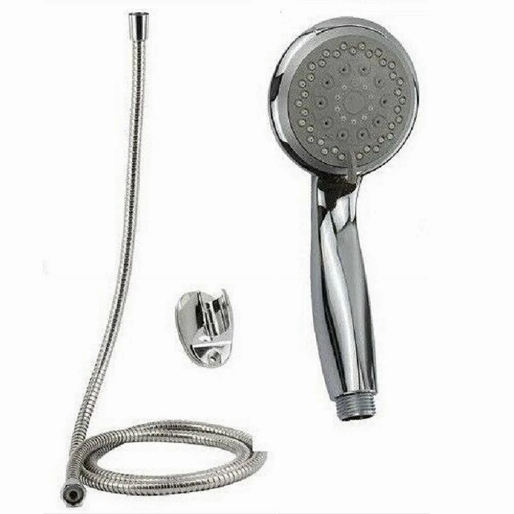 KIT DOCCETTA DOCCINO SOFFIONE BAGNO DOCCIA TONDO LACCIO 1,8 METRI STAFFA 69344 - Cleafe