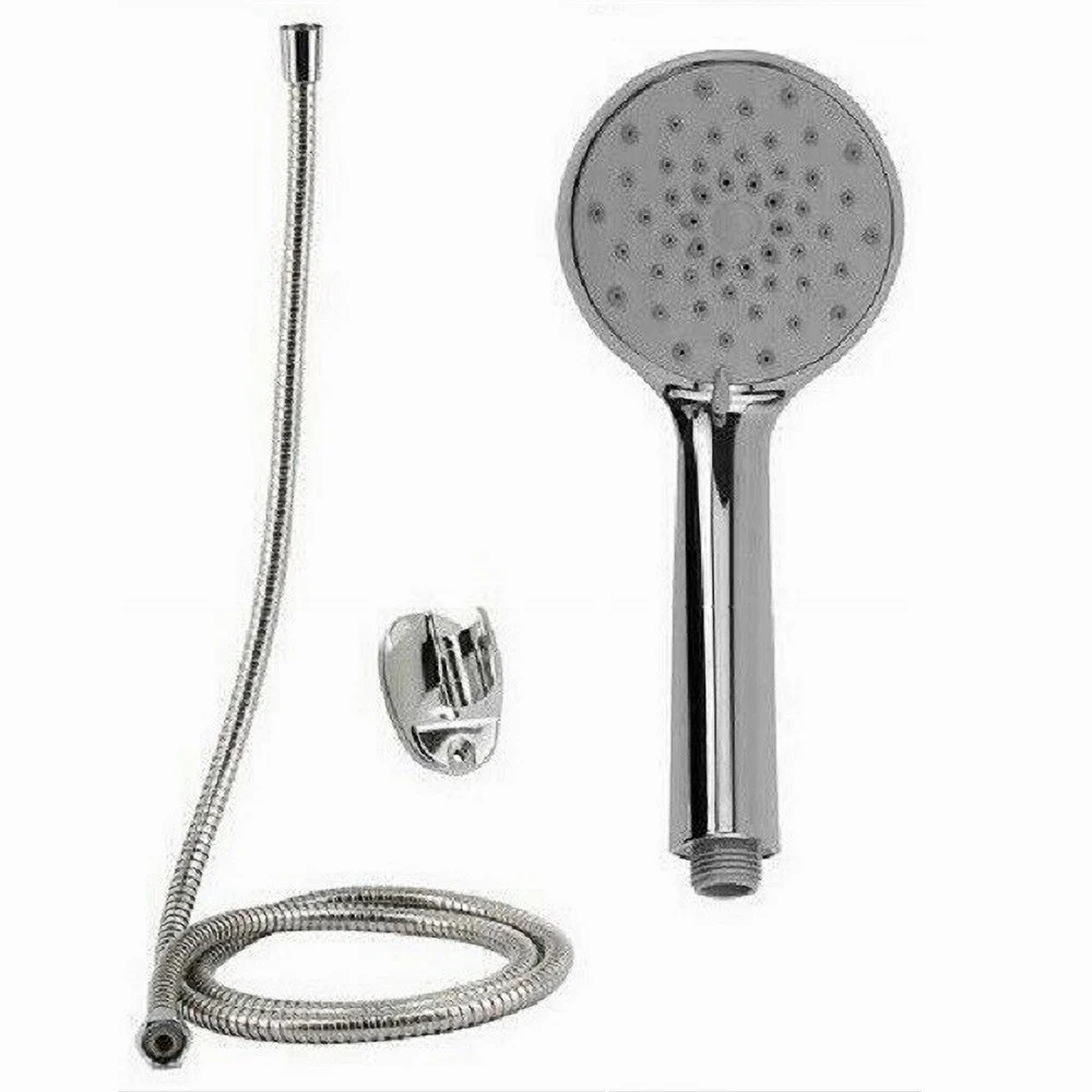 KIT DOCCETTA DOCCINO SOFFIONE DOCCIA BAGNO ROTONDO CON LACCIO 1,8MT STAFFA 69348 - Cleafe