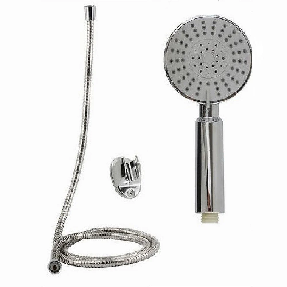 KIT DOCCETTA DOCCINO TONDO SOFFIONE DOCCIA CON LACCIO 1,8 MT STAFFA BAGNO 69071 - Cleafe