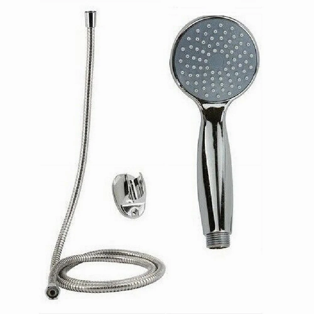 KIT DOCCETTA TONDA DOCCINO BAGNO SOFFIONE DOCCIA CON LACCIO 1,8MT STAFFA 69114 - Cleafe