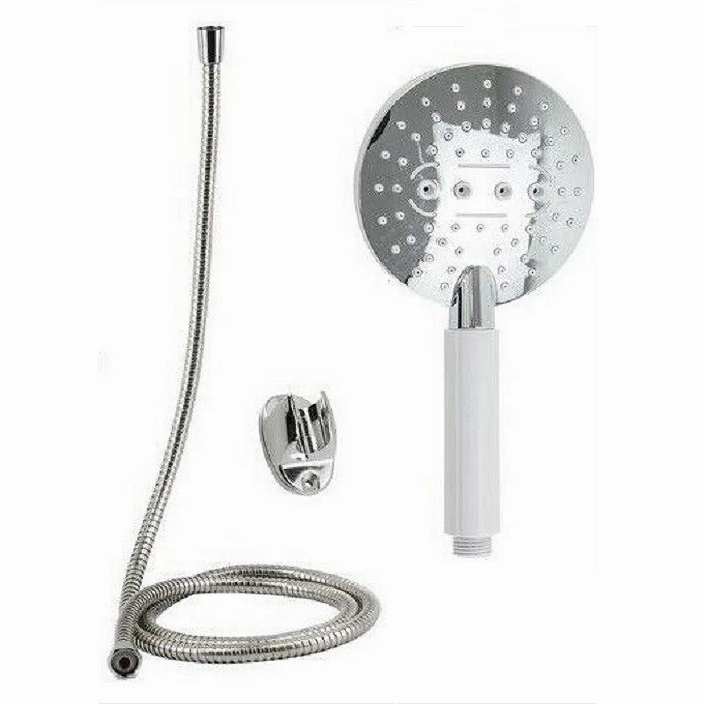 KIT DOCCETTA TONDA DOCCINO SOFFIONE DOCCIA CON LACCIO 1,8 MT STAFFA 59173 BAGNO - Cleafe