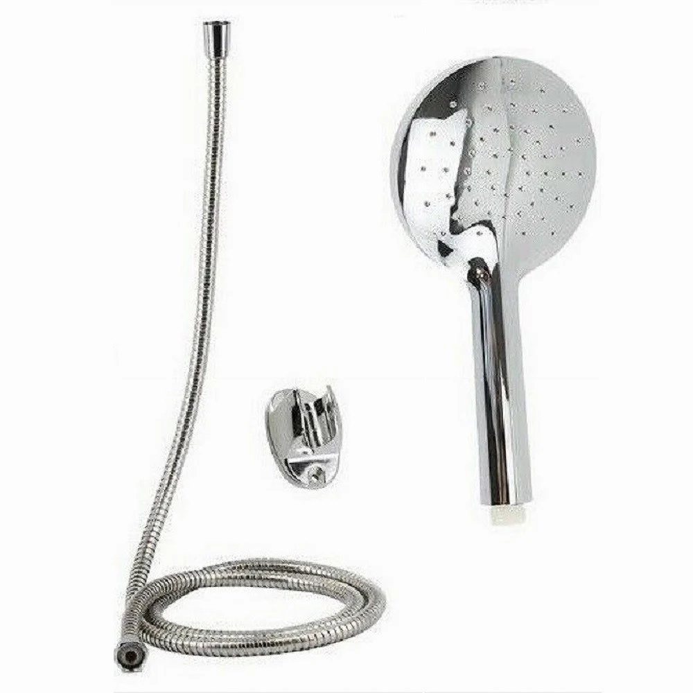 KIT DOCCETTA TONDA DOCCINO SOFFIONE DOCCIA CON LACCIO 1,8 MT STAFFA BAGNO 59228 - Cleafe