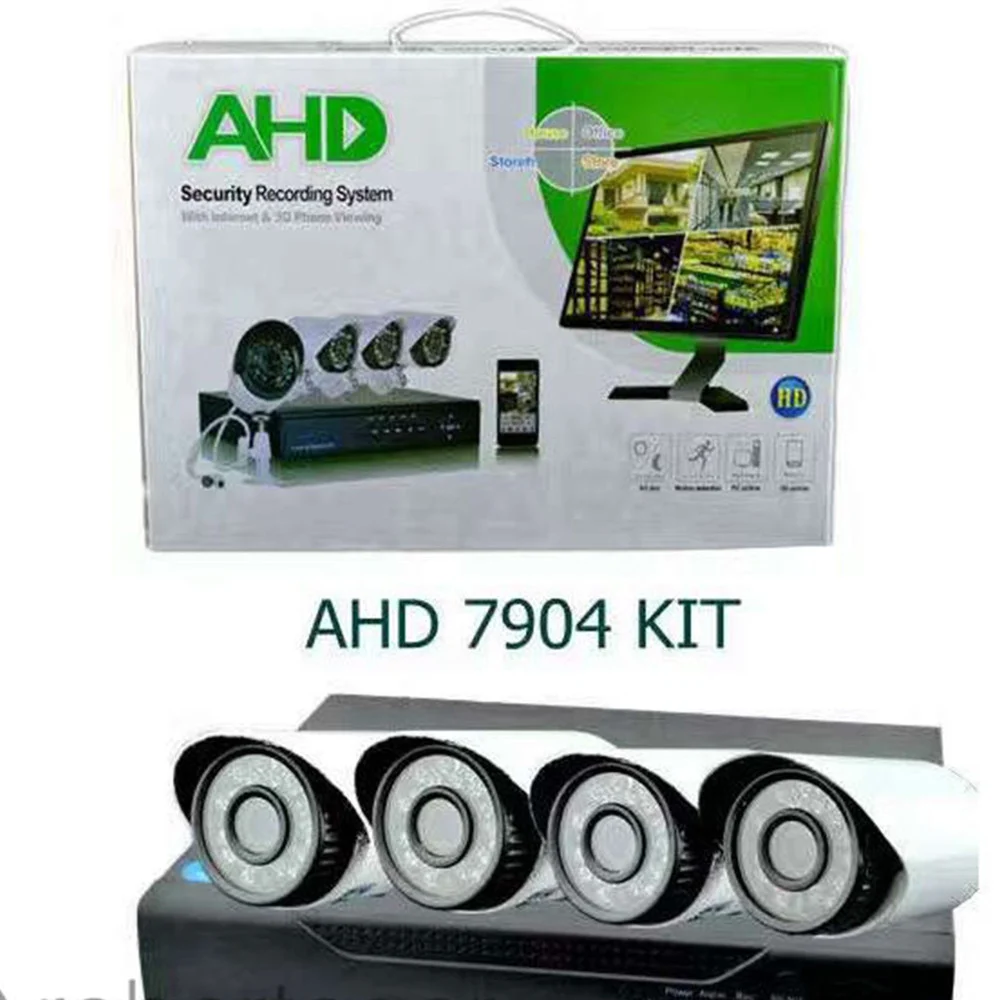 KIT DVR AHD VIDEOSORVEGLIANZA IR 4 CANALI 3G SMARTPHONE TELECAMERE IR HDMI 7904 - TrAdE Shop Traesio