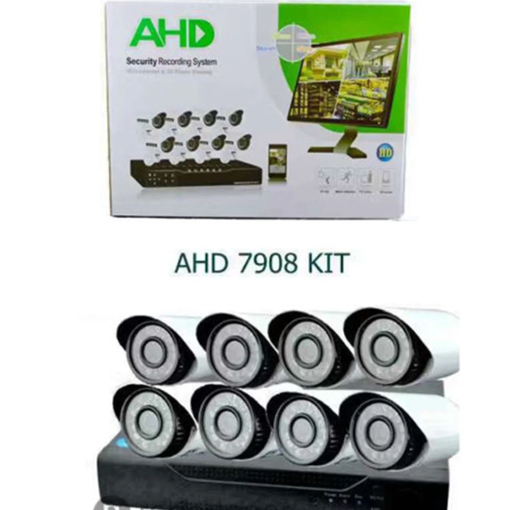 KIT DVR AHD VIDEOSORVEGLIANZA IR 8 CANALI 3G SMARTPHONE TELECAMERE IR HDMI 7908 - TrAdE Shop Traesio