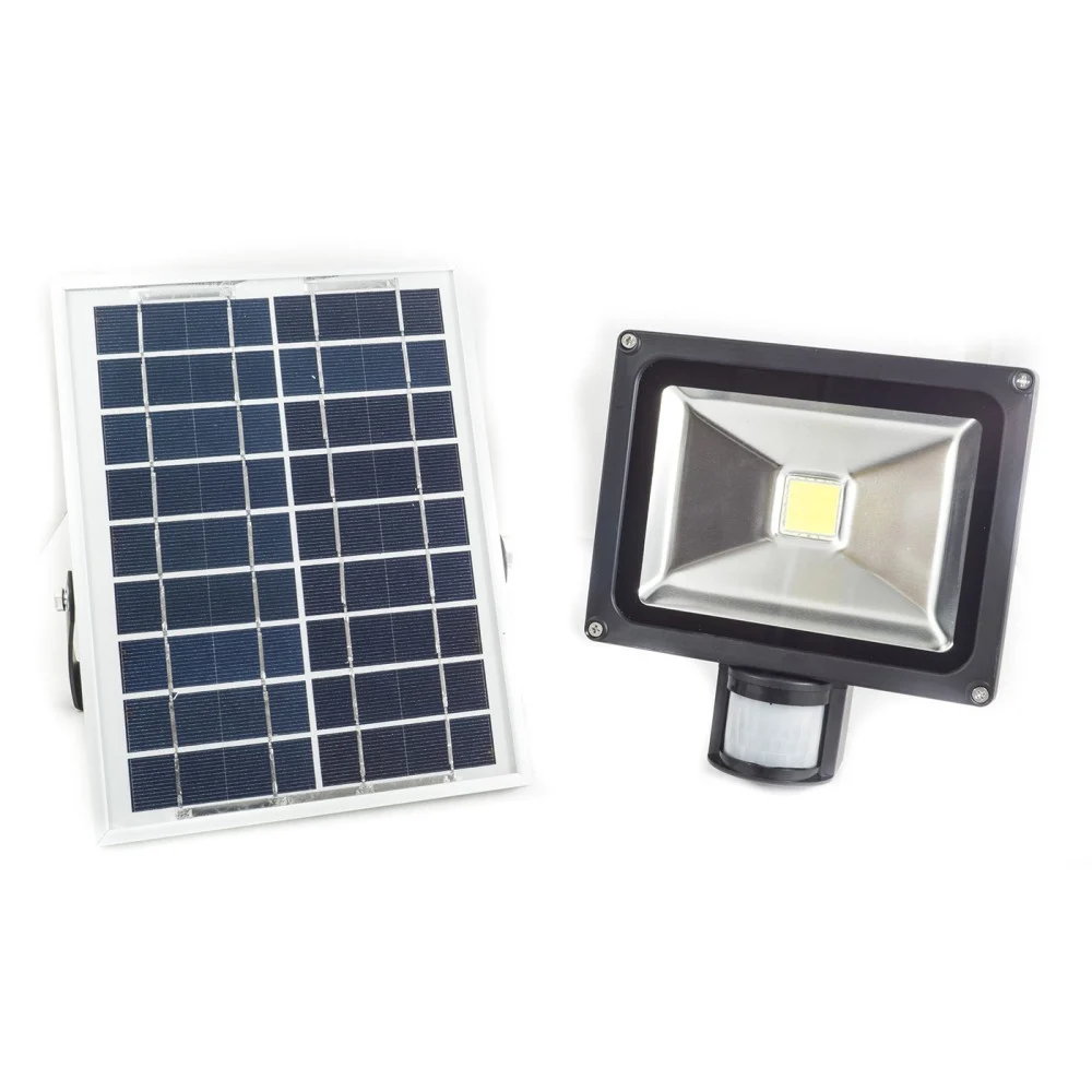 KIT FARETTO PANNELLO CON SENSORE A ENERGIA SOLARE E CREPUSCOLARE A LED COB - TrAdE Shop Traesio