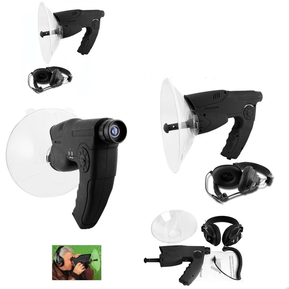 KIT MICROFONO SPIA SPY DIREZIONALE MONOCOLO REGISTRATORE CUFFIA ASCOLTO AMBIENTE - TrAdE Shop Traesio