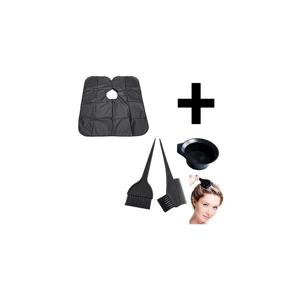 KIT PER TINTURA CAPELLI COMPOSTO DA SET PENNELLI CON CESTINO PIU' MANTELLO - TrAdE Shop Traesio