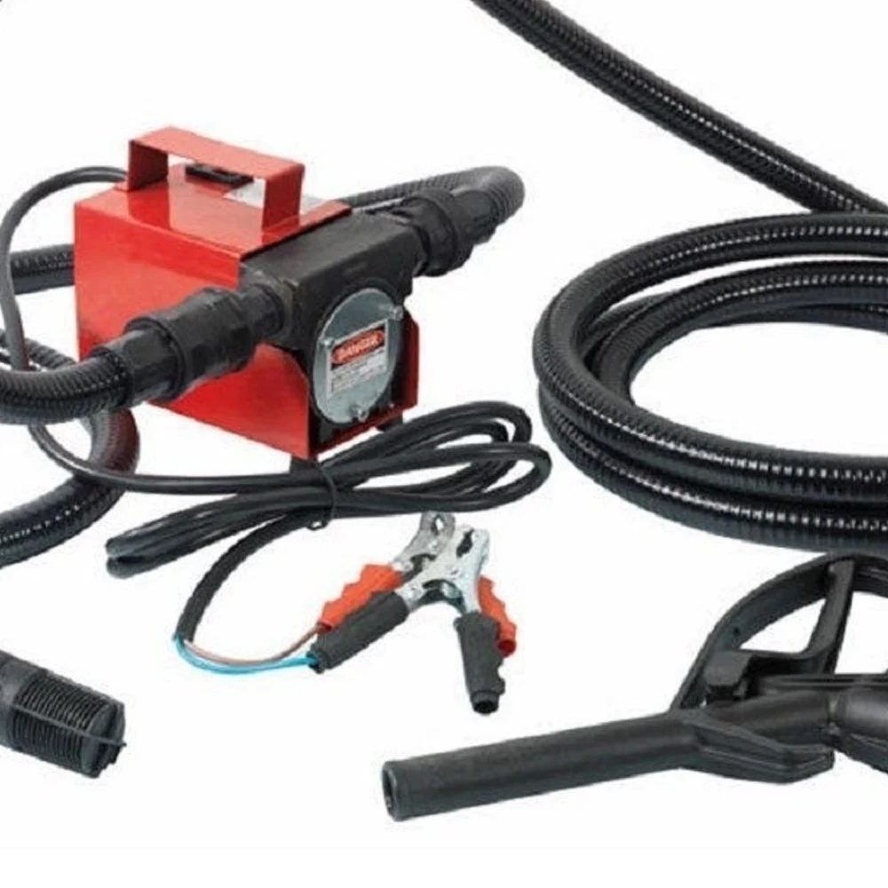KIT POMPA GASOLIO 12V TRAVASO AUTOADESCANTE CON TUBI RACCORDI PISTOL PRKG12V - Ribitech