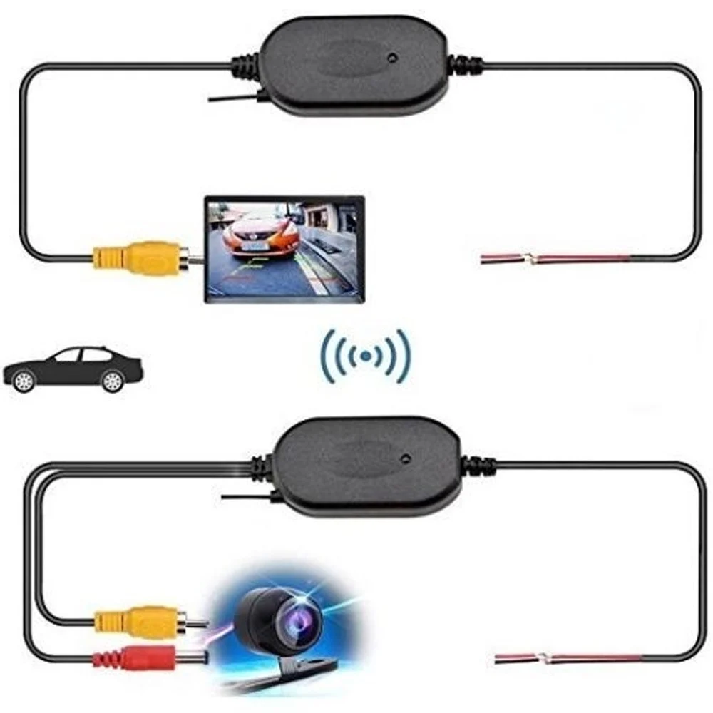 KIT RCA WIRELESS PER TELECAMERA RETROMARCIA 2,4GH TRASMETTITORE RICEVITORE VIDEO - TrAdE Shop Traesio