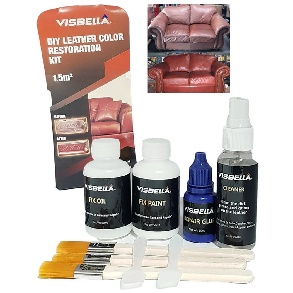 KIT RESTAURO PELLE DIVANI SCARPE INTERNI AUTO RIPARA RAVVIVA CUOIO VISBELLA - TrAdE Shop Traesio