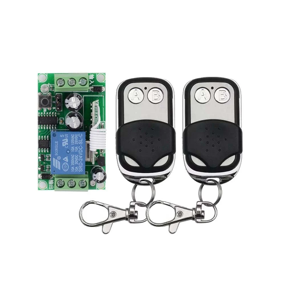 KIT RICEVITORE RELè+ 2 TELECOMANDI UNIVERSALE RADIOCOMANDO 433mhz CANCELLI LUCI - TrAdE Shop Traesio