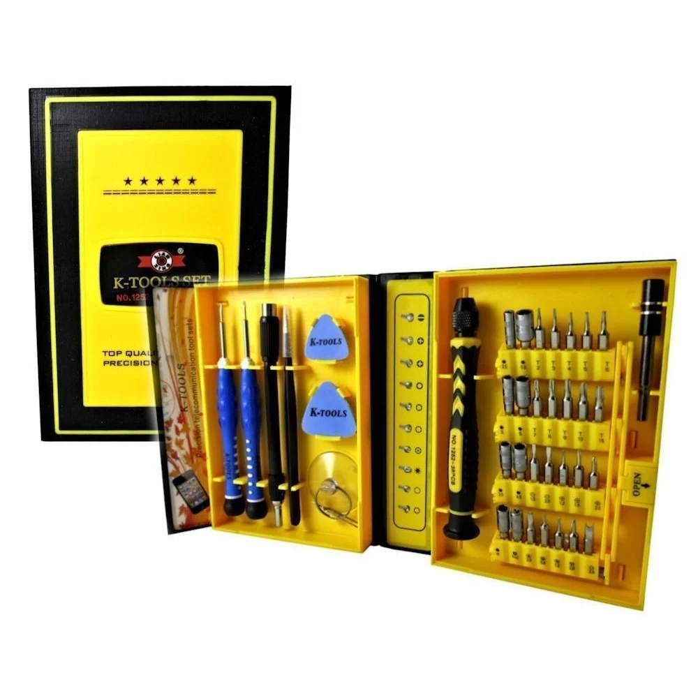 KIT RIPARAZIONE CACCIAVITE ATTREZZI PUNTE TOOLS CELLULARI SMARTHPHONE SET 38PZ - TrAdE Shop Traesio