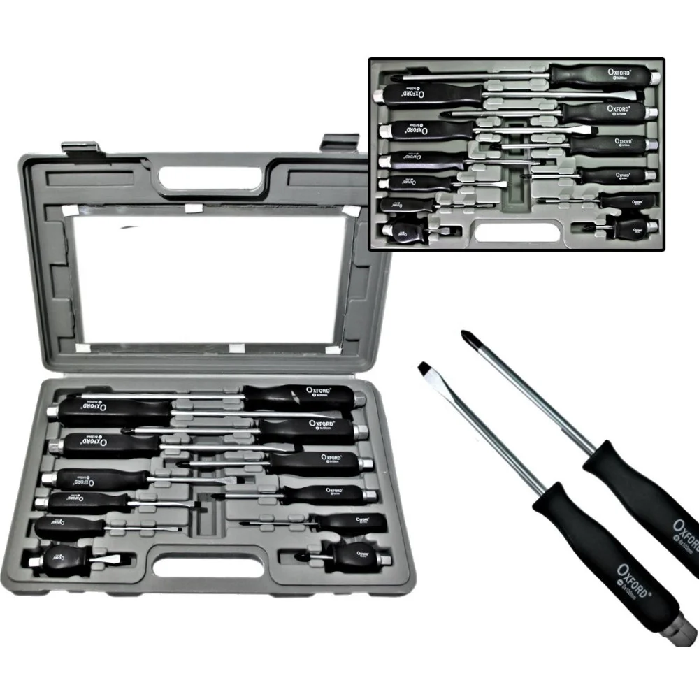 KIT SET 12 CACCIAVITI CACCIAVITE IMPATTO A CROCE E TAGLIO CON MANICO AD IMPATTO - TrAdE Shop Traesio