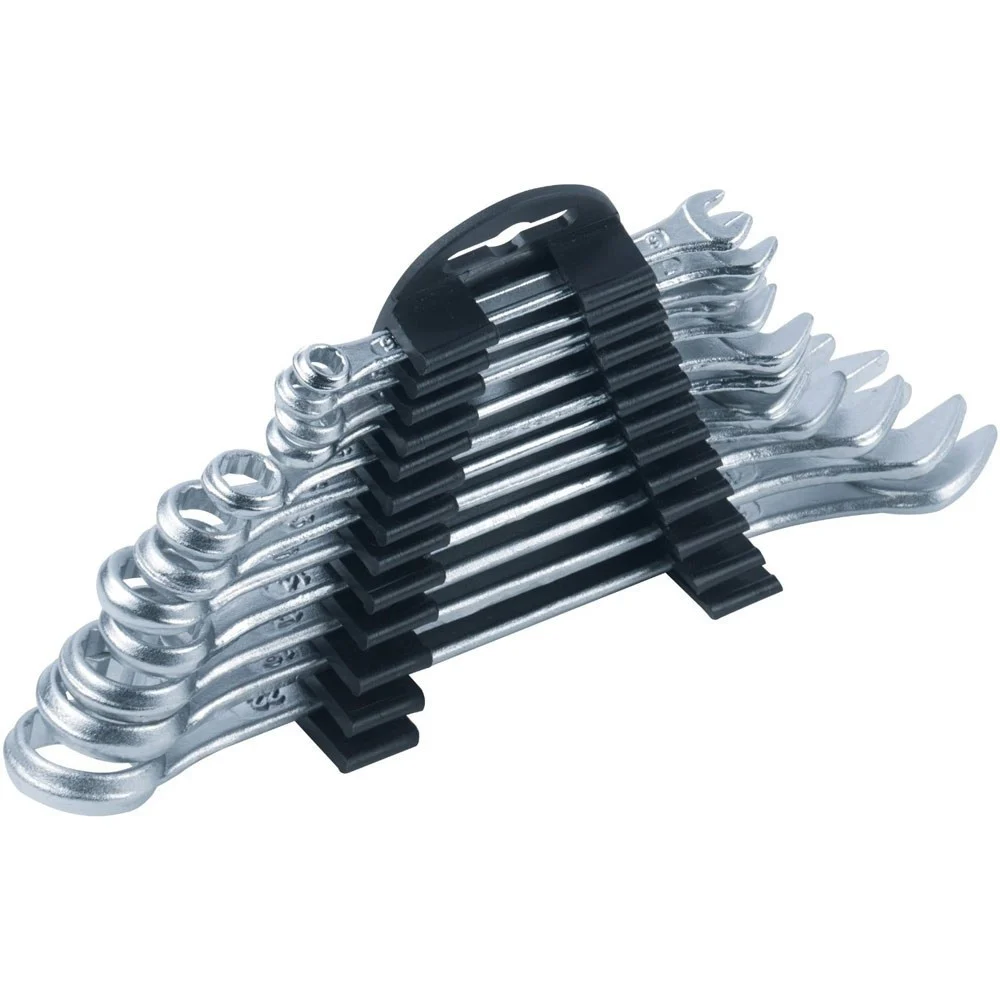 KIT SET 12 CHIAVI FORCHETTA A STELLA COMBINATE IN ACCIAIO CON SUPPORTO PARETE - TrAdE Shop Traesio