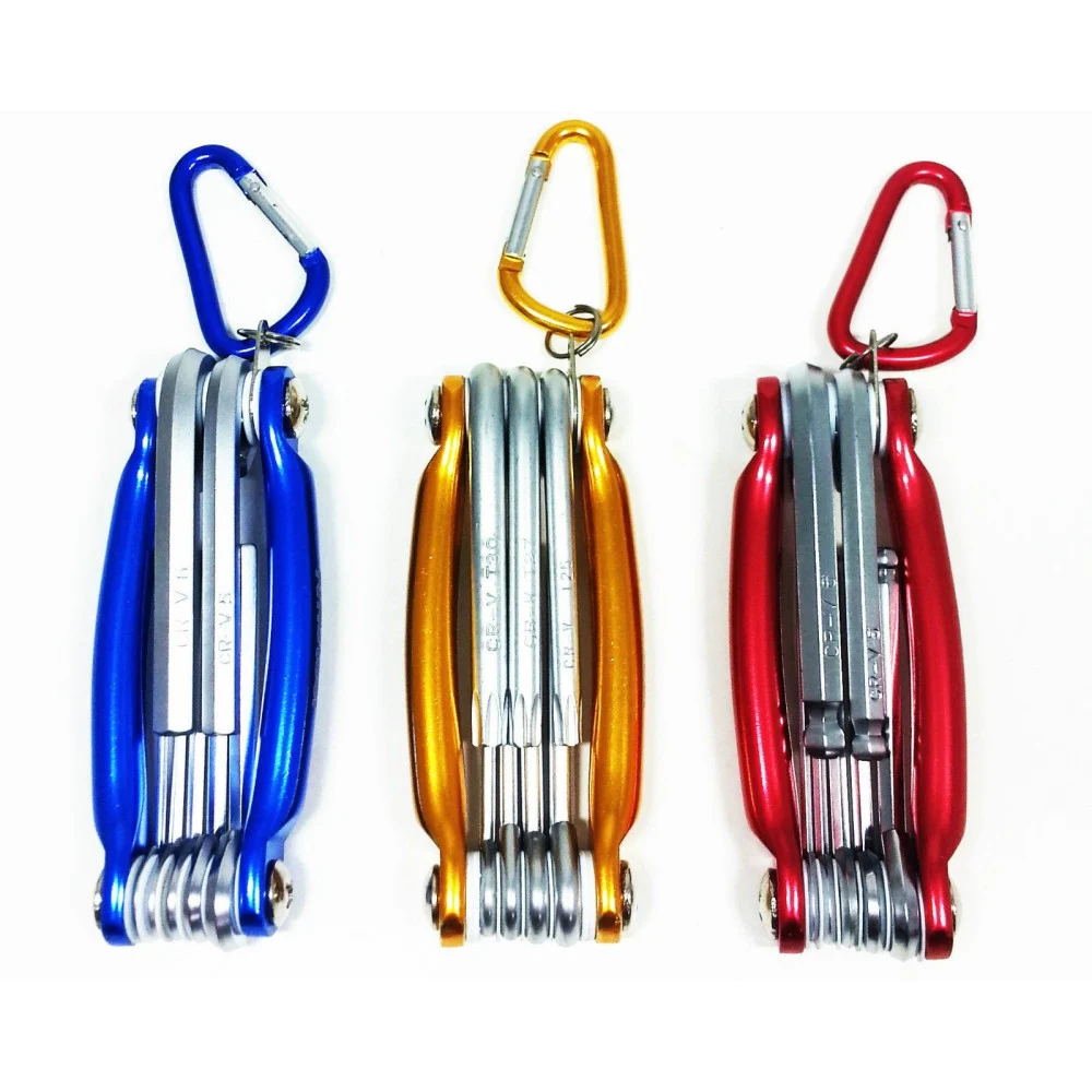 KIT SET 24 PEZZI CHIAVINI PIEGHEVOLI TORX FORATI ESAGONALI SFERICI BALL POINT - TrAdE Shop Traesio
