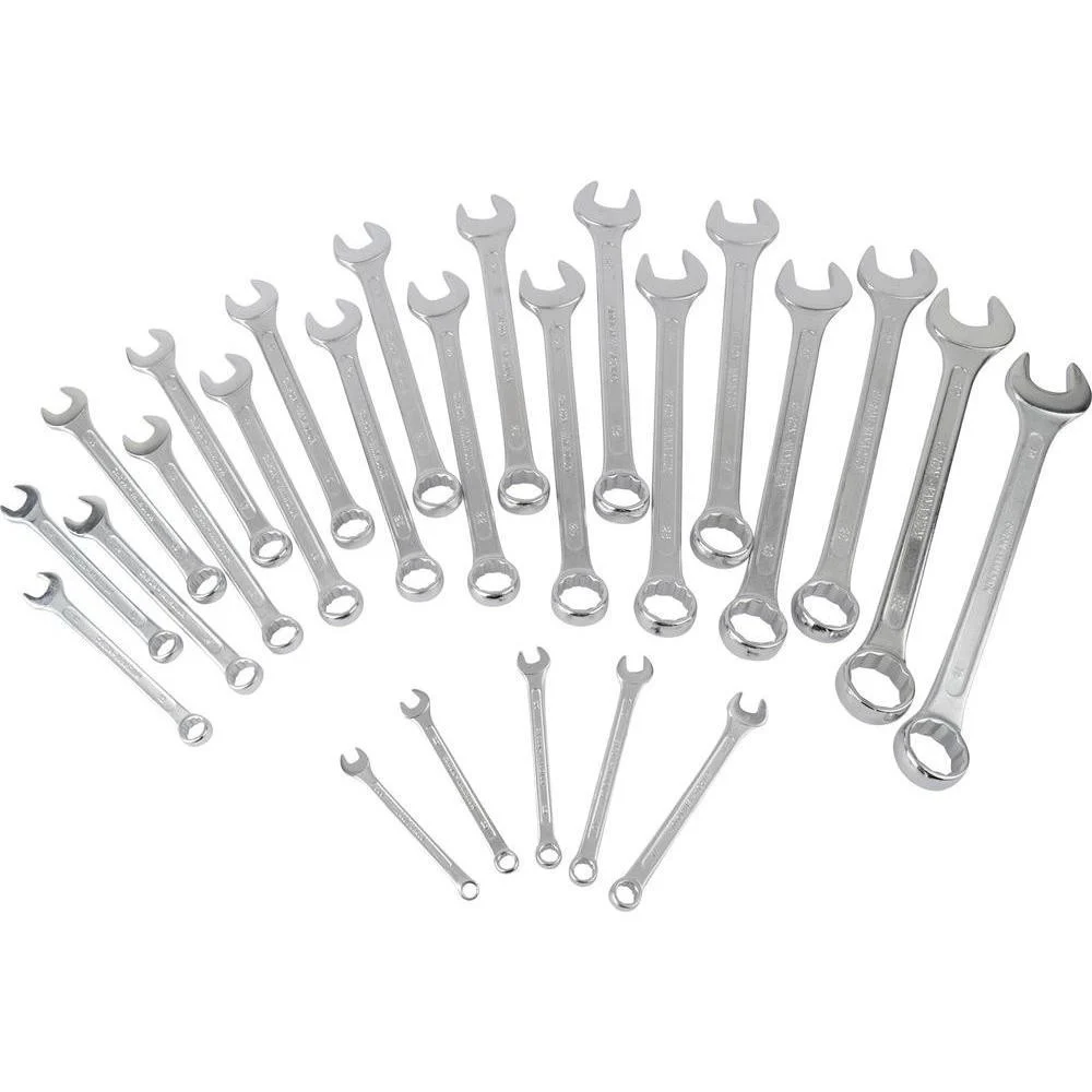 KIT SET 25 CHIAVI FORCHETTA A STELLA COMBINATE IN ACCIAIO FISSE POLIGONO INGLESI - TrAdE Shop Traesio