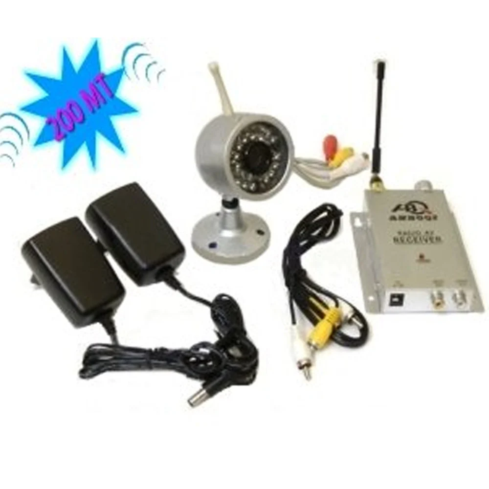 KIT VIDEOSORVEGLIANZA WIRELESS RICEVITORE 200 MT. CON TELECAMERA INFRAROSSI - TrAdE Shop Traesio