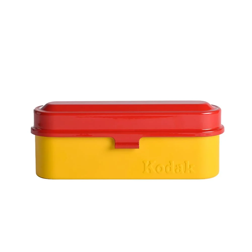 KODAK 35mm Film Case for 5 Rolls Compact Retro Steel Case Red