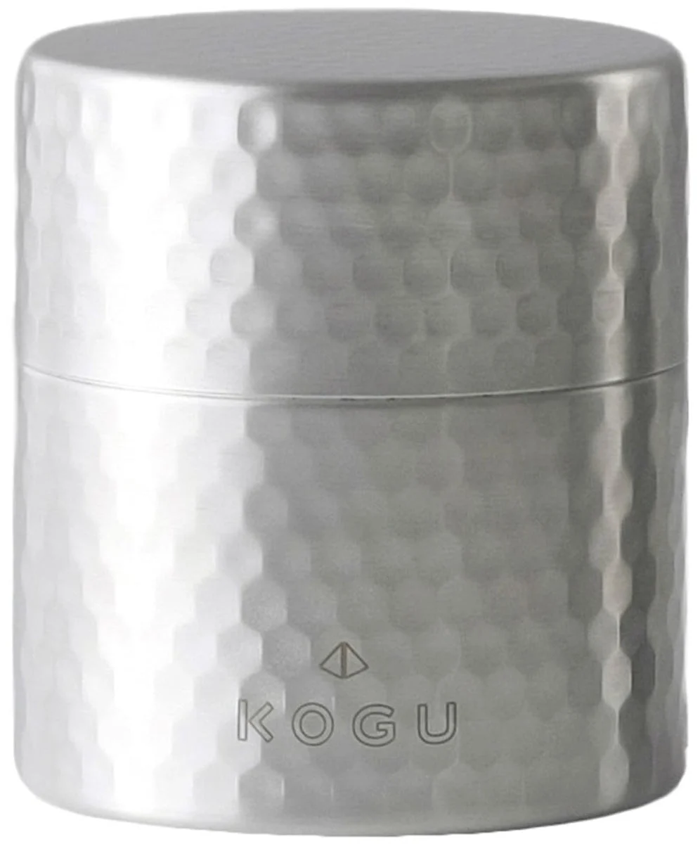 KOGU barattolo per tè in acciaio inox 100g ermetico con coperchio interno Japan Made