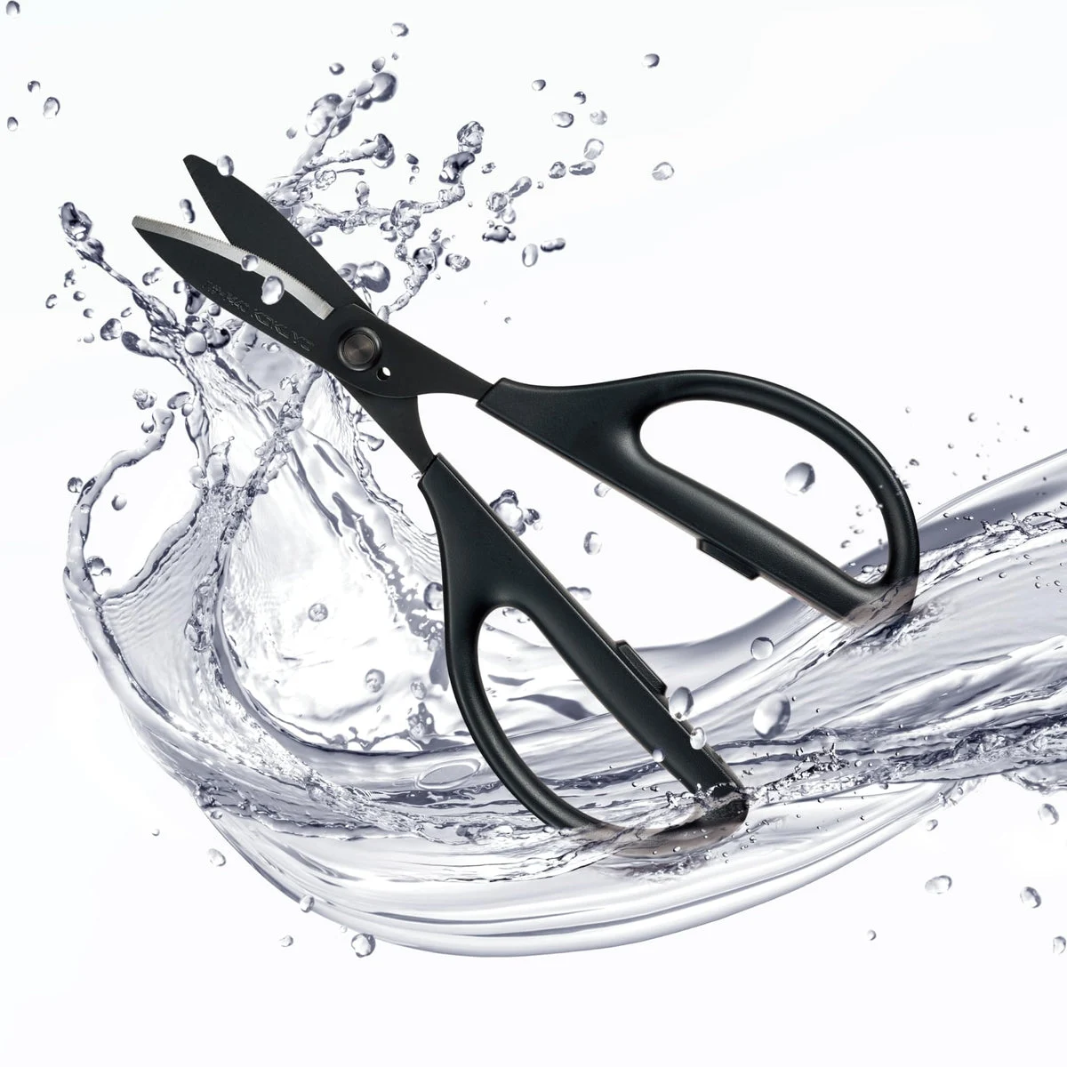 KOKUYO Scissors for cutting both carpet and metal Washable scissors 'Saxa All Purpose' Black F440D