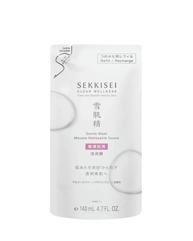 KOSÉ SEKKISEI Clear Wellness Gentle Wash Refill Facial Cleanser 140mL - KOSE