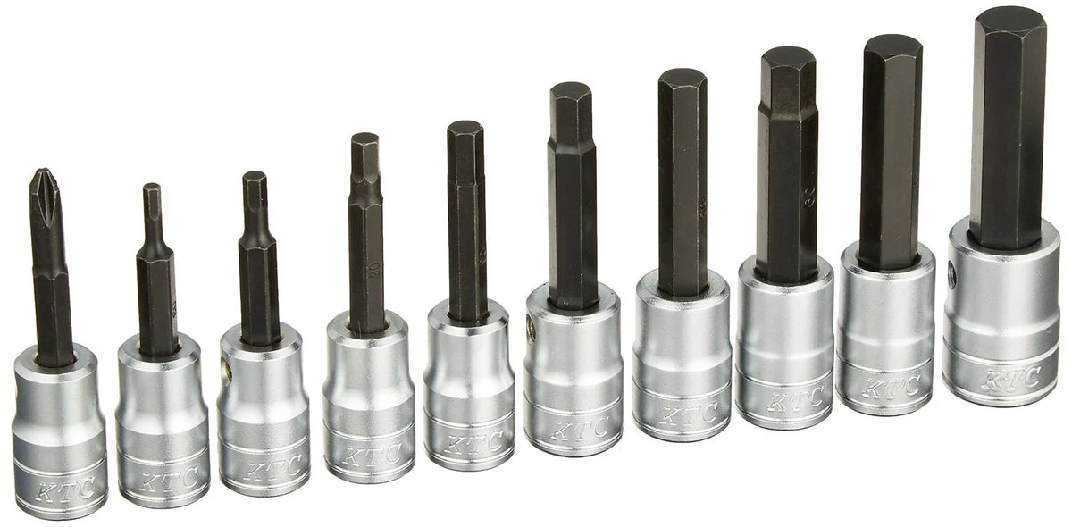 KTC set bussole esagonali 10 pezzi 9.5 sq TBT310H