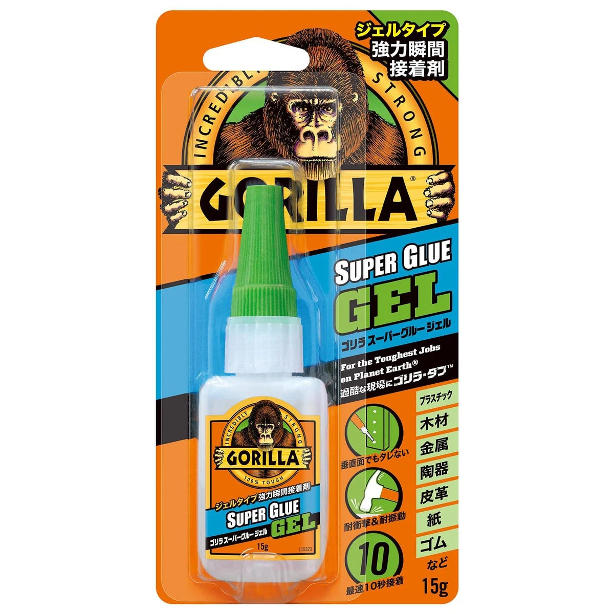KURE Gorilla Super Glue Gel Strong Instant Adhesive 15g 1786