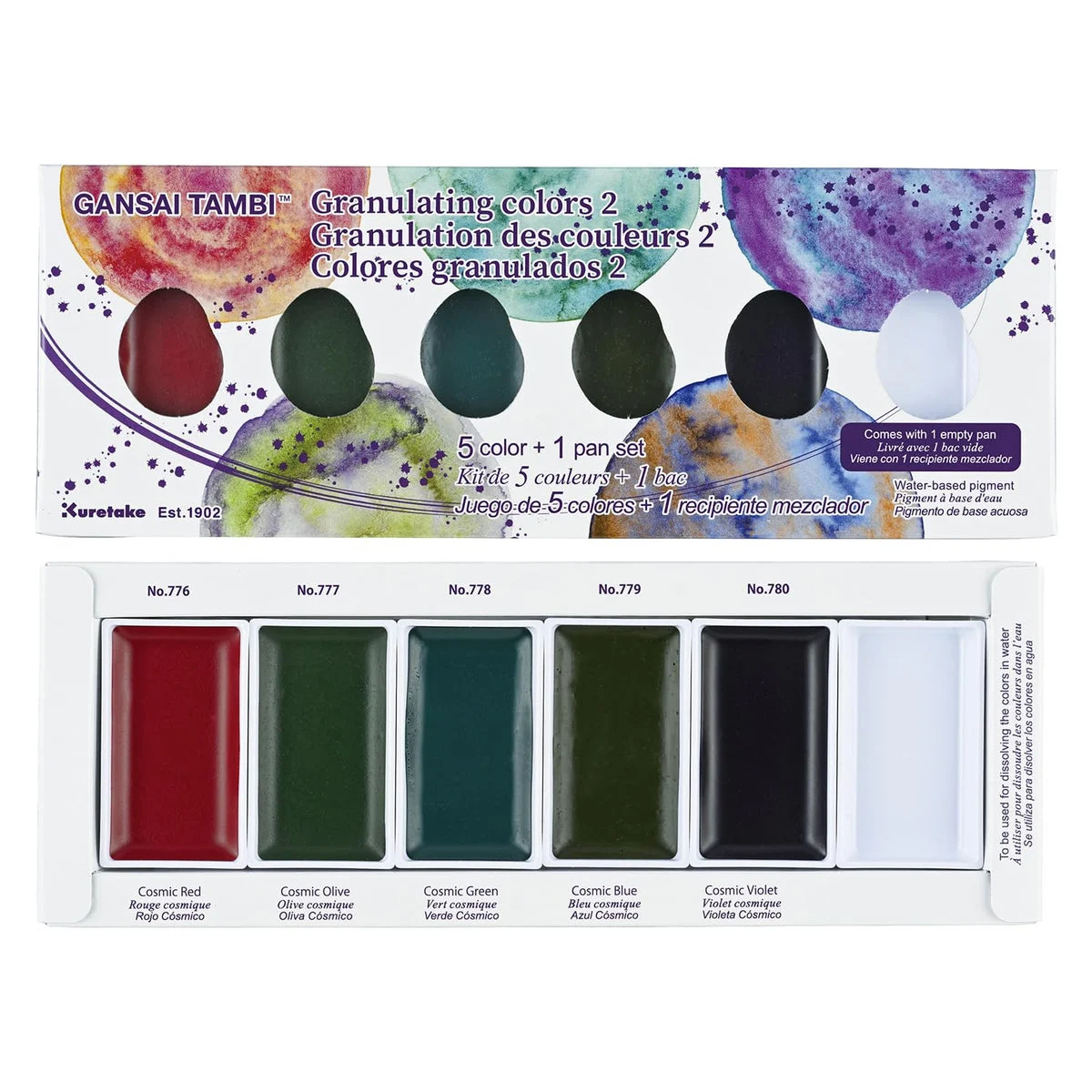 Kuretake Gansai Tambi granulanti modello MC20GN2 5 colori 1 contenitore