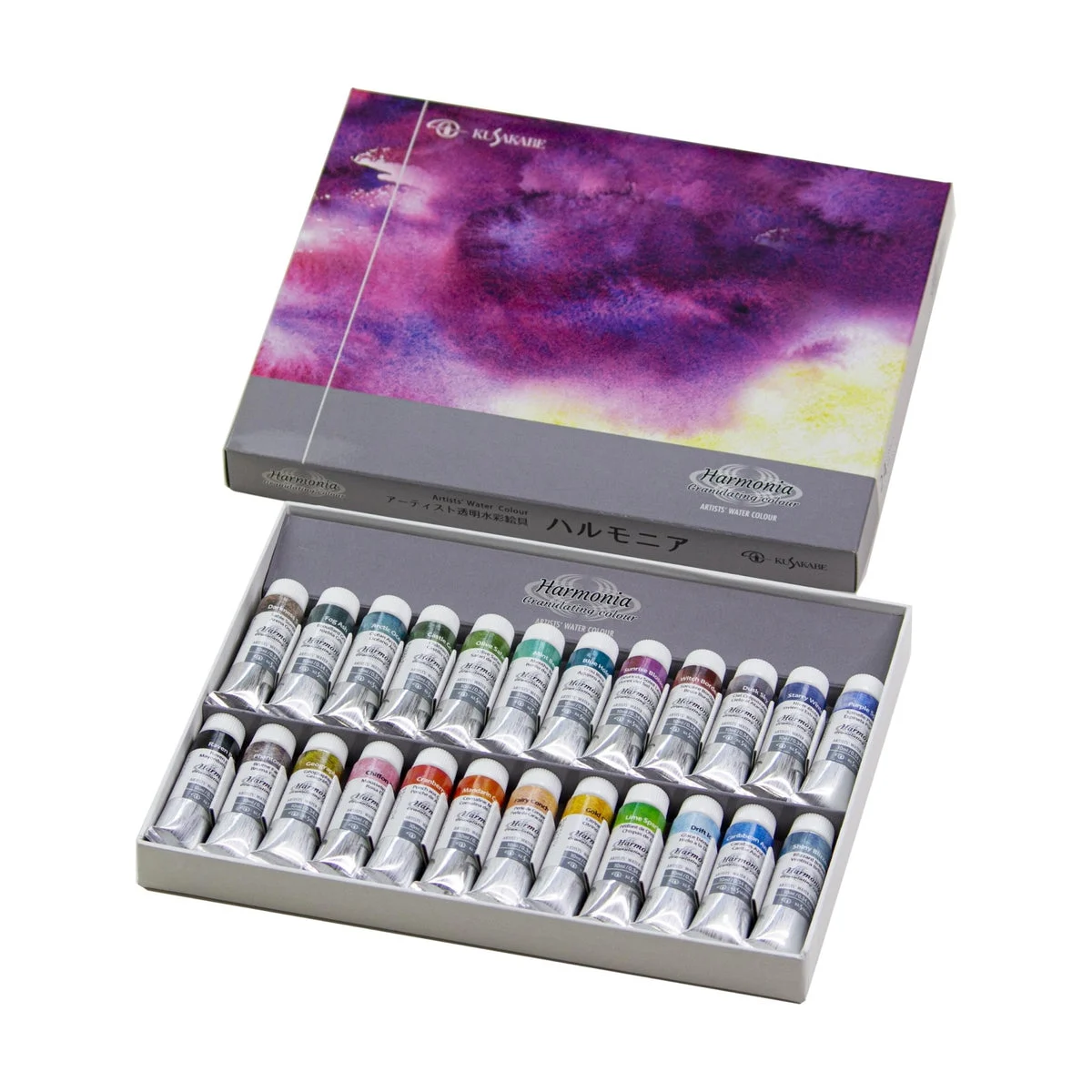 Kusakabe Set di Acquerelli Trasparenti 24 Colori 10ml Made in Japan