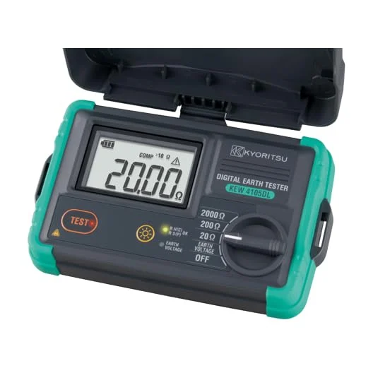 Kyoritsu tester digitale resistenza di terra 4105DL-H con custodia rigida IP54