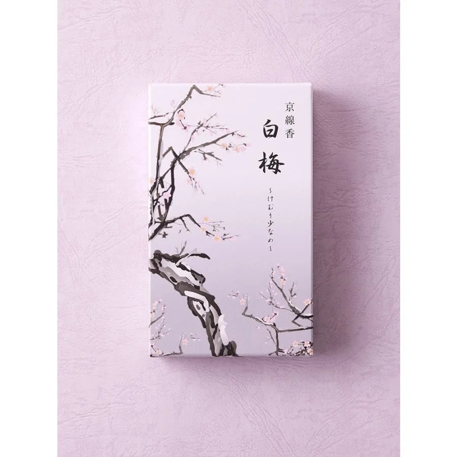 Kyoto Bastoncini d'incenso a basso fumo White Plum 70g Made in Japan - WAFUU JAPAN