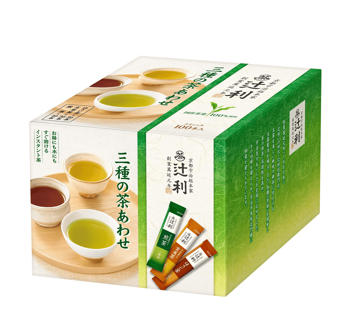 Kyoto Tsujiri Instant Three Kinds of Tea Combination 100P - Gion Tsujiri