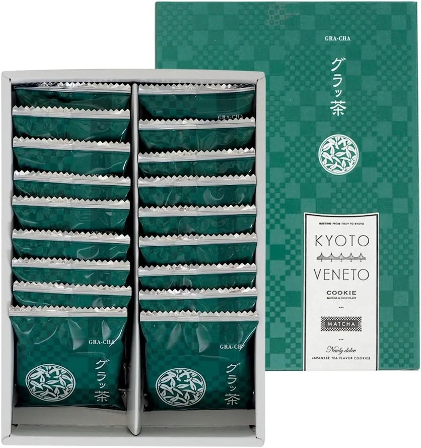 Kyoto Veneto biscotti langue de chat matcha Uji al mascarpone Graccha 27 pz