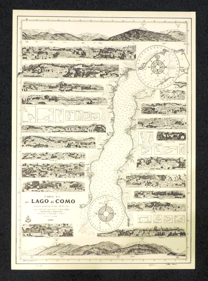 carta – lago di como n. 3 – alto lago (1983) - Arredamento marinaresco