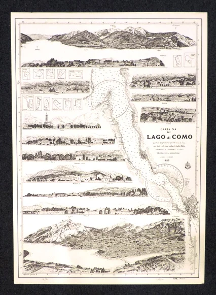 carta – lago di como n. 4 – ramo di lecco (1983) - Arredamento marinaresco