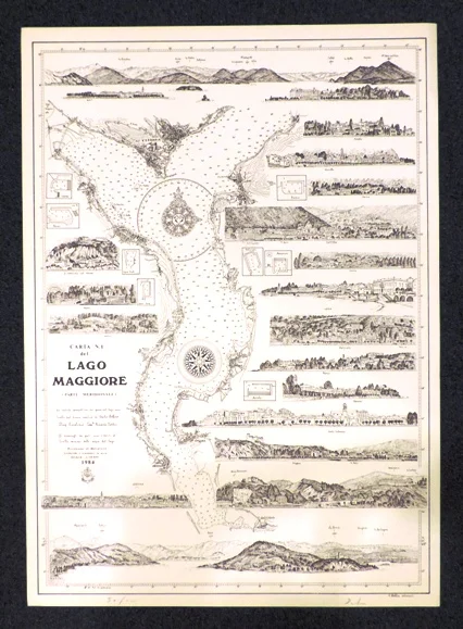 carta – lago maggiore n. 1 – parte meridionale (1984) - Arredamento marinaresco