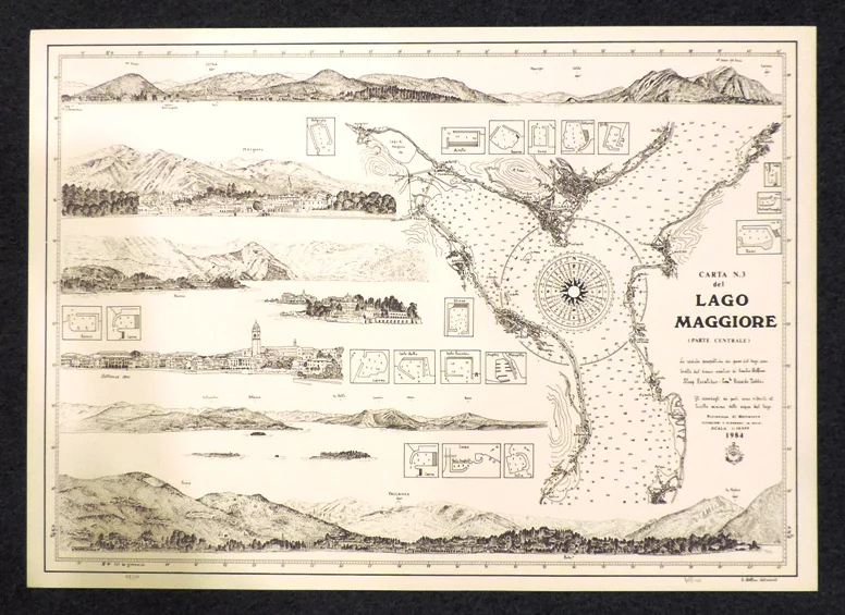 carta – lago maggiore n. 3 – parte centrale (1984) - Arredamento marinaresco