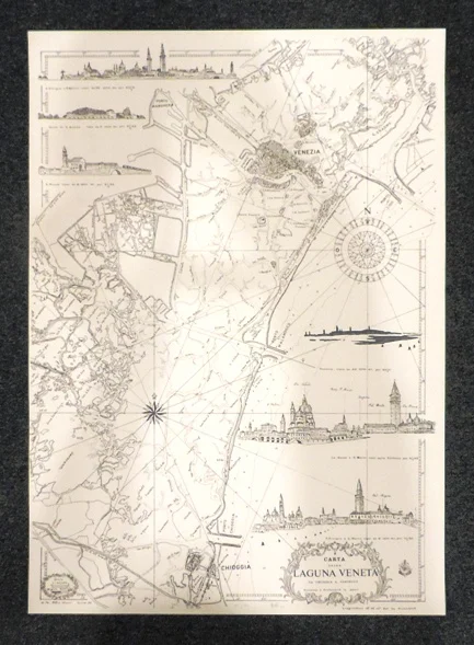 carta della laguna veneta (1976) – da chioggia a torcello - Arredamento marinaresco