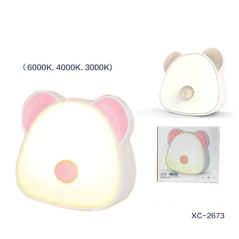 LAMPADA A LED SCRIVANIA TAVOLO ORSETTO 3 MODALITA' LUCE 6000K 4000K 3000K XC2673 - Wisdom