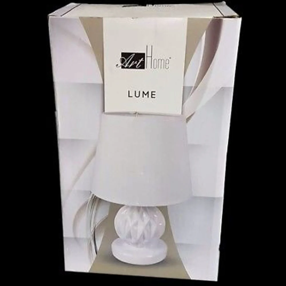 LAMPADA ABAT JOUR LUME ROMBI COMODINO COMÒ LUCE BIANCA E MODERNA MISURE 30X20CM - TrAdE Shop Traesio