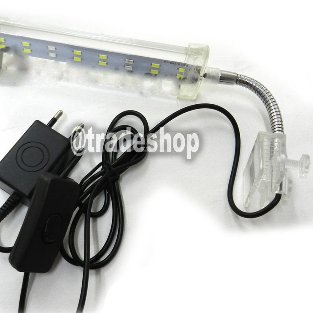LAMPADA CLIP 22 LED BORDO ILLUMINAZIONE PER ACQUARIO ESTERNA LUCE BIANCA BLU 10W - TrAdE Shop Traesio