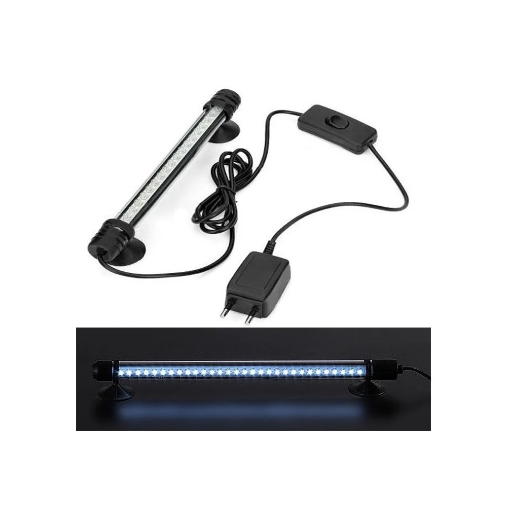LAMPADA D04 A LED BIANCO IMMERGIBILE PER ACQUARI 40 CM 1.8 W ACQUA CON VENTOSE - TrAdE Shop Traesio