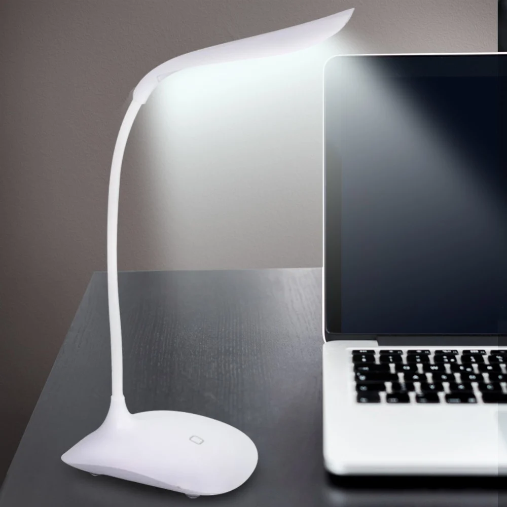 LAMPADA DA SCRIVANIA TOUCH 14 LED BIANCO LUCE REGOLABILE E COLLO ERGONOMICO - TrAdE Shop Traesio