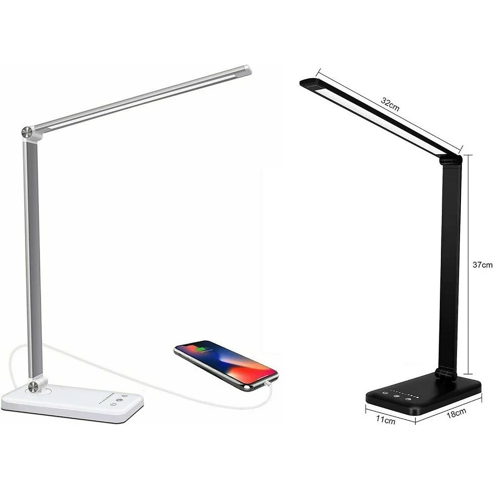 LAMPADA DA TAVOLO SCRIVANIA TOUCH PIEGHEVOLE 180° LUCE 52 LED 5 COLORI EK009A - TrAdE Shop Traesio