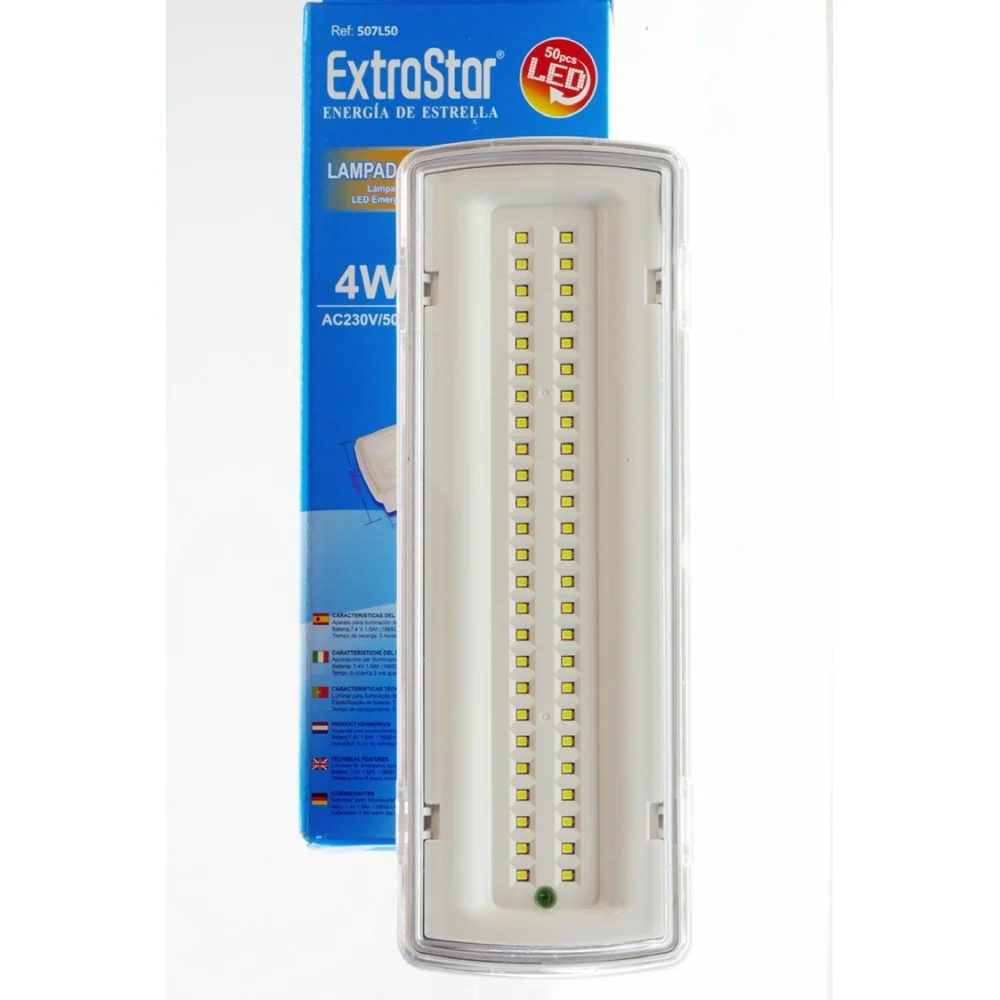 LAMPADA DI EMERGENZA A LED SMD CON PLAFONIERA DA INCASSO 50 LED 4W 406Lm 650 - TrAdE Shop Traesio